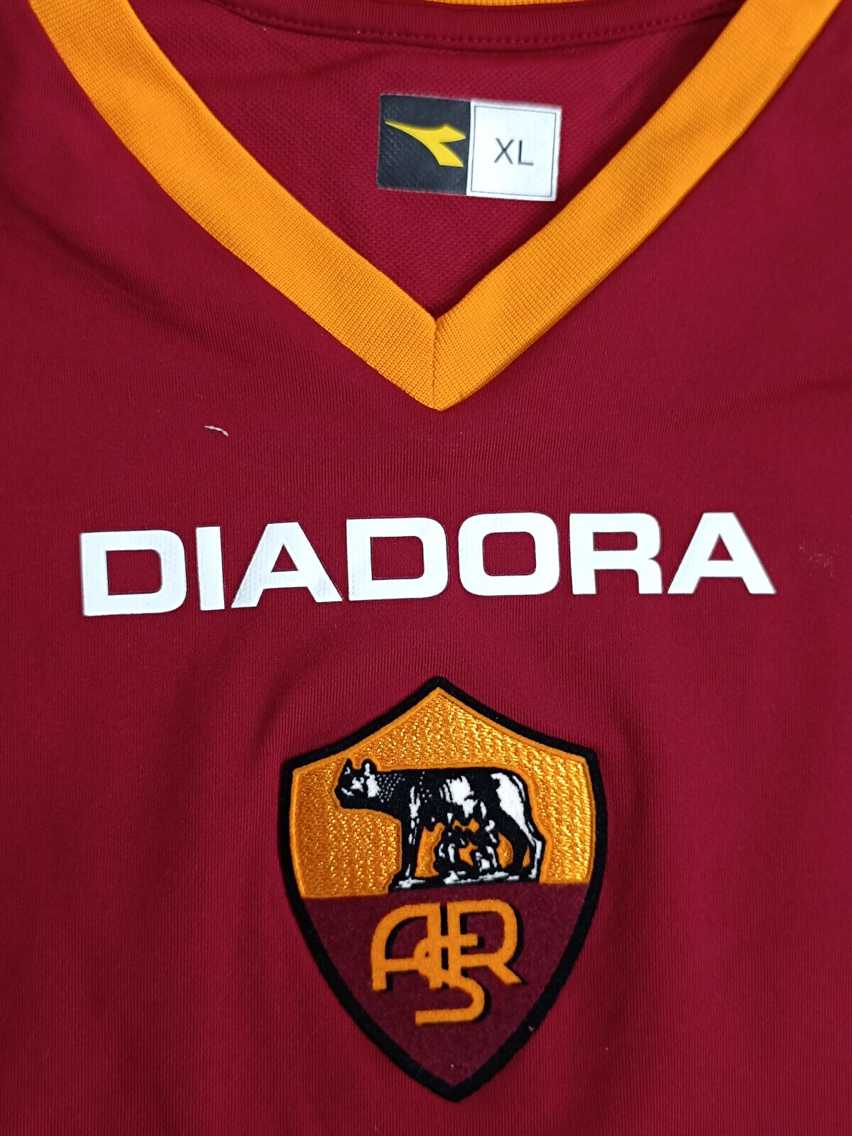 Maglia calcio Roma match worn MANCINI 2006 2007 Diadora Serie A XL Home