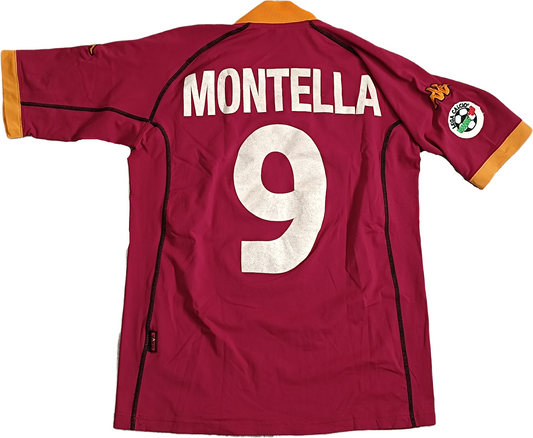 maglia calcio vintage AS Roma Montella 2001 2002 Diadora Ina ASSITALIA scudetto