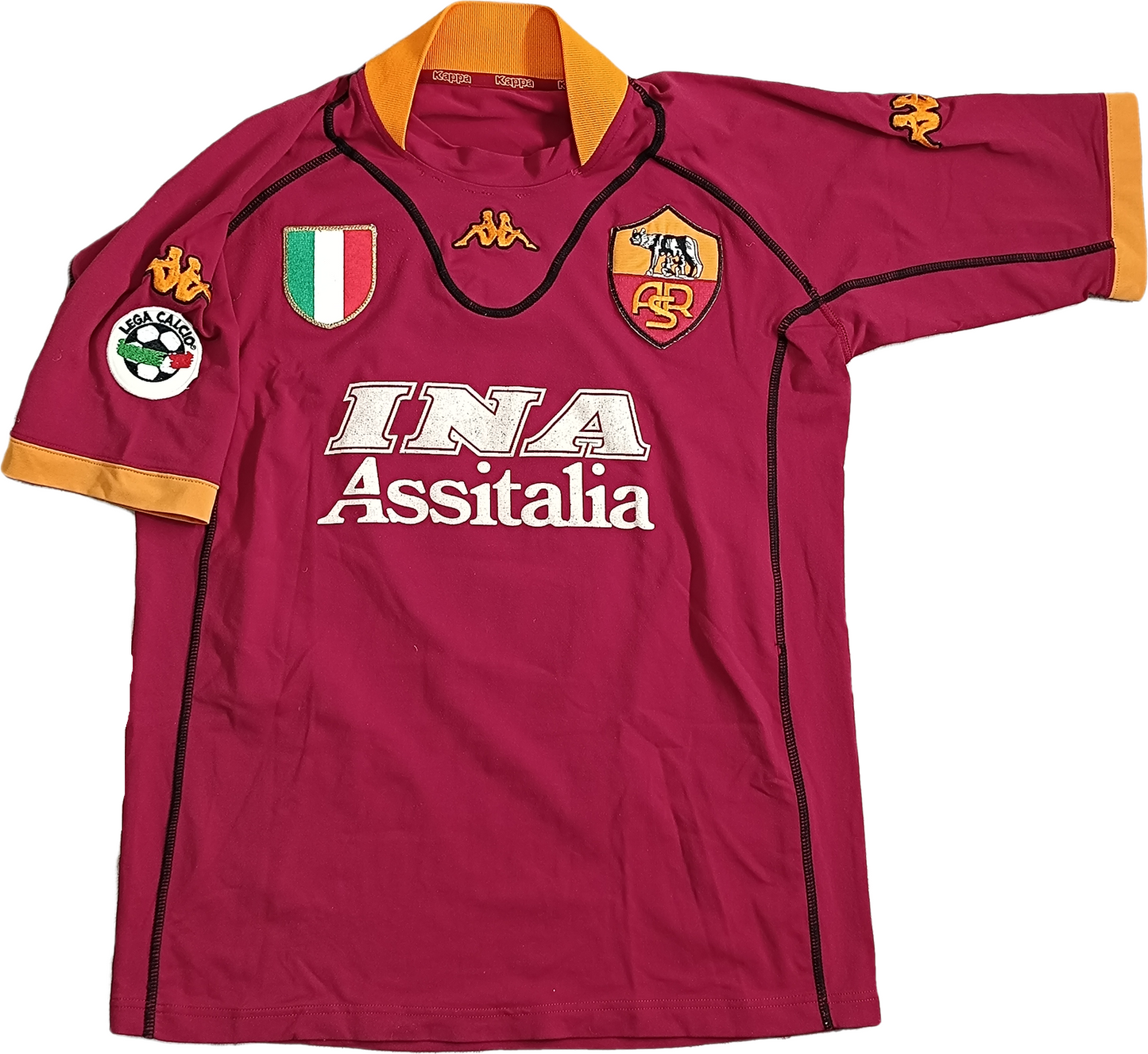 maglia calcio vintage AS Roma Montella 2001 2002 Diadora Ina ASSITALIA scudetto