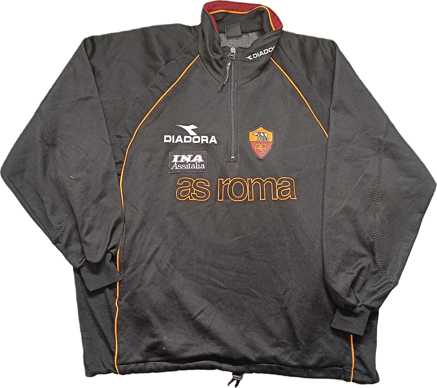 Maglia AS Roma diadora training sweat felpa Ina Assitalia match worn STOCK PRO