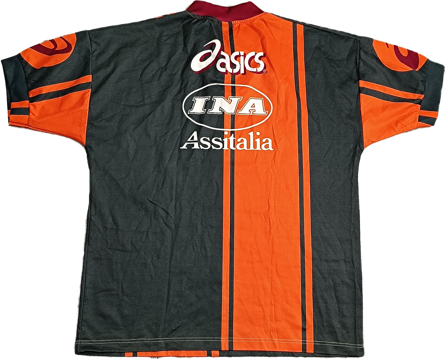 maglia calcio AS roma vintage Asics Ina Assitalia 1995 Totti Giannini training