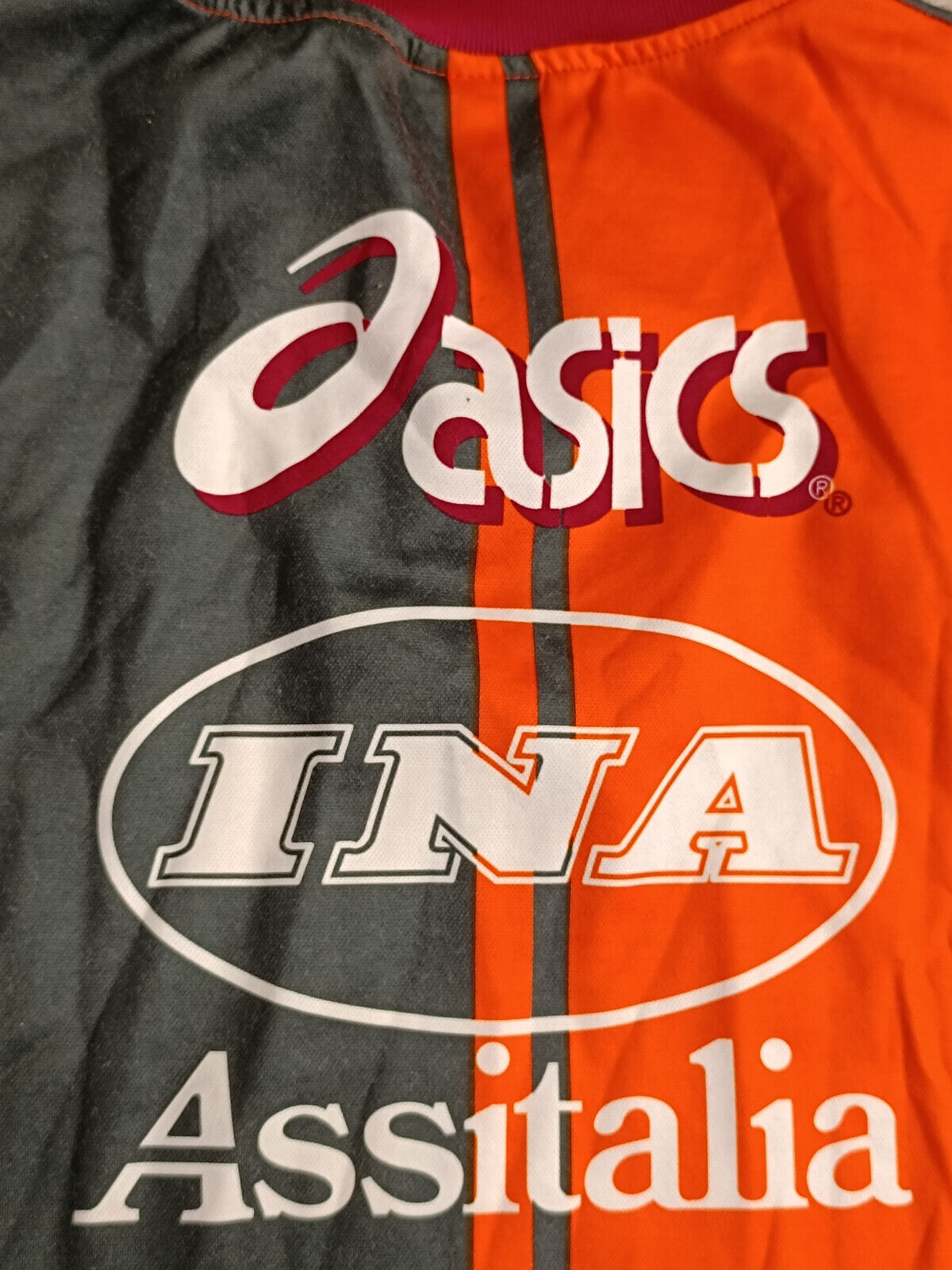 maglia calcio AS roma vintage Asics Ina Assitalia 1995 Totti Giannini training