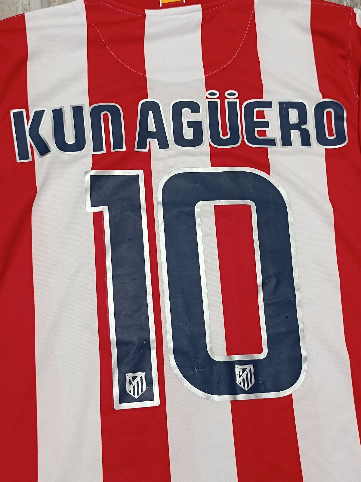 maglia calcio Atletico madrid Nike KUN AGUERO Jersey vintage 2009 2010 KIA tg M