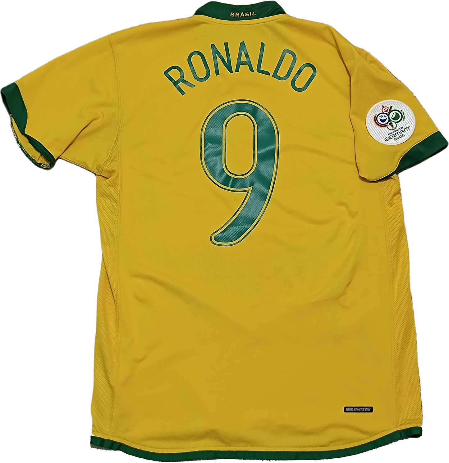 maglia calcio vintage Brasile Ronaldo Brazil Nike 2006 World Cup Mondiali M