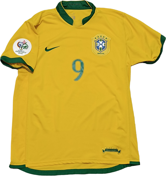 maglia calcio vintage Brasile Ronaldo Brazil Nike 2006 World Cup Mondiali M