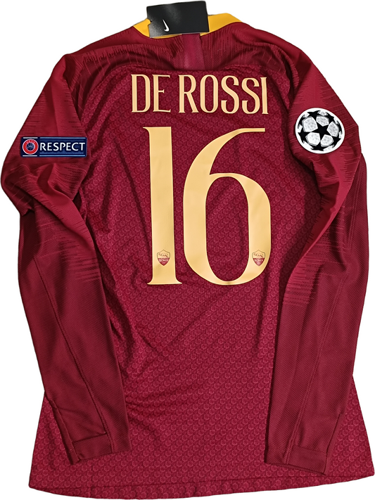 maglia calcio roma worn player issue DE ROSSI #16 nike shirt 2018-2019 Vapor M