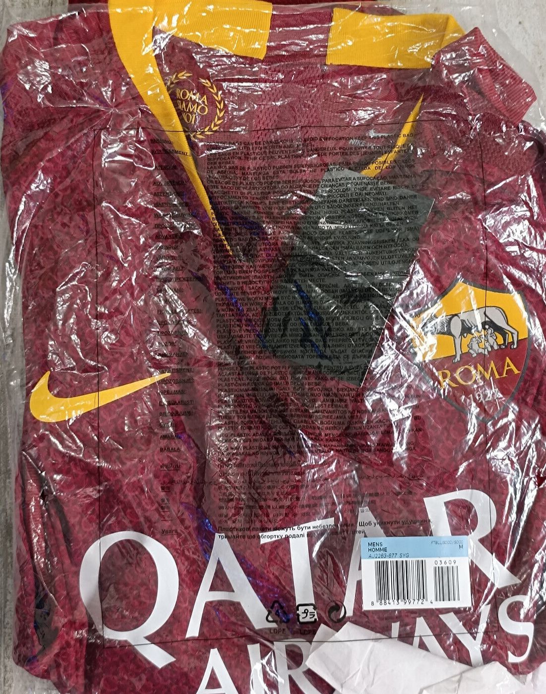 maglia calcio roma worn player issue DE ROSSI #16 nike shirt 2018-2019 Vapor M