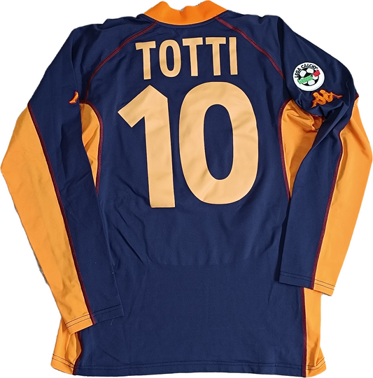 maglia calcio vintage AS Roma TOTTI scudetto 2001 2002 INA ASSITALIA XL KAPPA