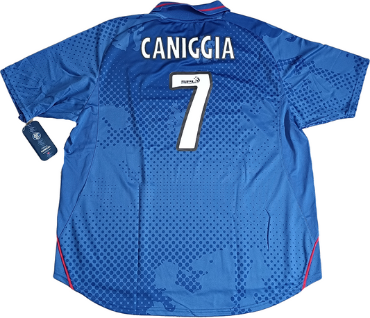 maglia calcio vintage Rangers 2002 2003 Caniggia Diadora NTL Large BRAND NEW TAG