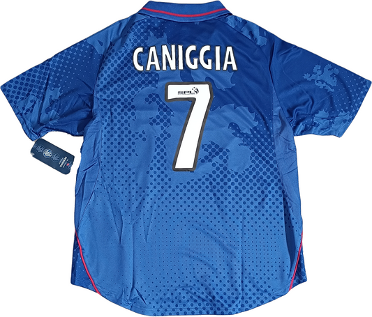 maglia calcio vintage Rangers 2002 2003 Caniggia Diadora NTL Large BRAND NEW TAG