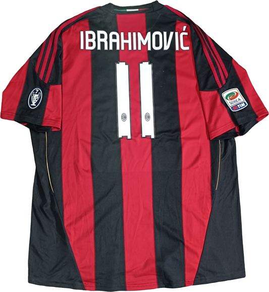 maglia calcio vintage AC Milan Ibrahimovic 2010 2011 SCUDETTO Adidas Climacool