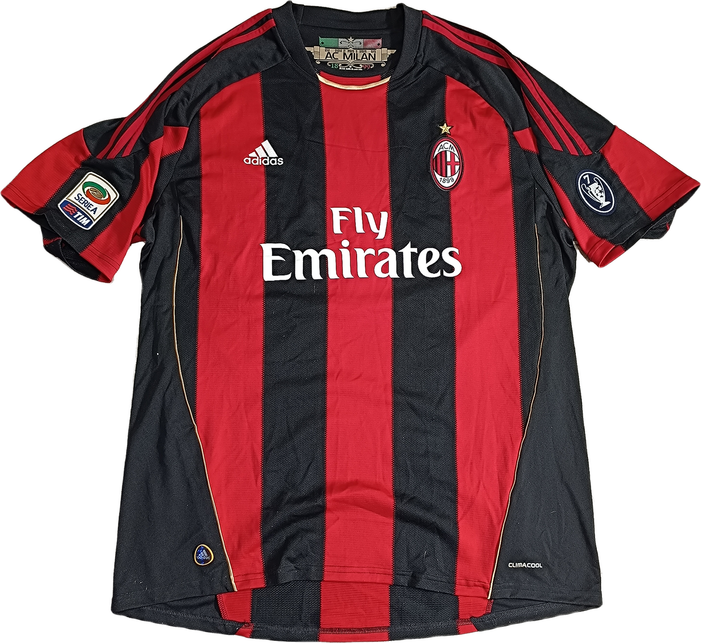 maglia calcio vintage AC Milan Ibrahimovic 2010 2011 SCUDETTO Adidas Climacool