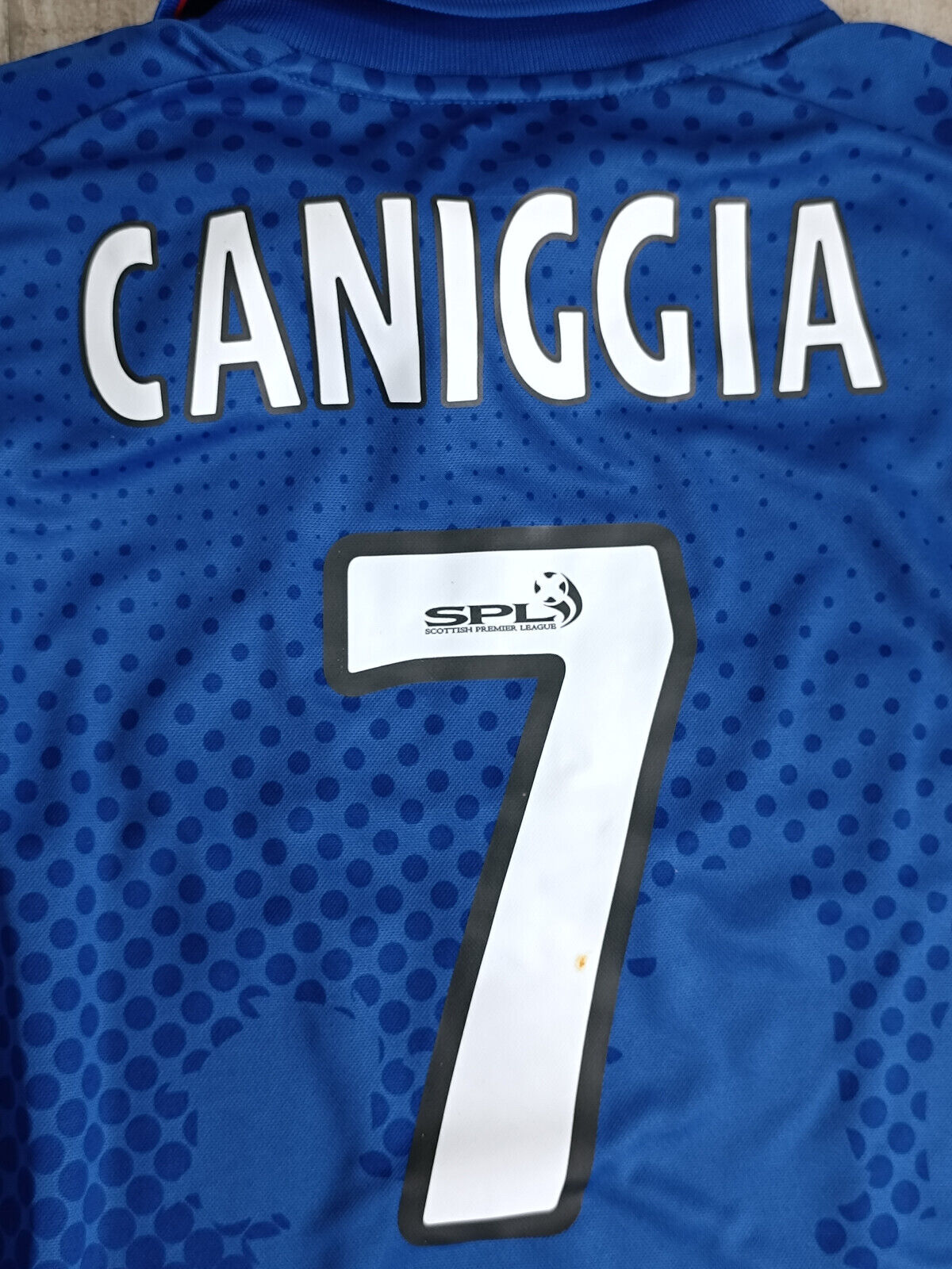 maglia calcio vintage Rangers 2002 2003 Caniggia Diadora NTL Large BNWT XL