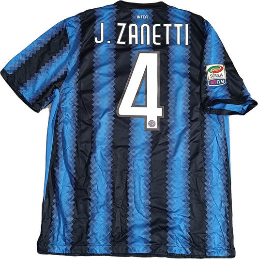 maglia calcio Inter vintage ZANETTI Nike shirt Home Pirelli 2010 2011 jersey XL