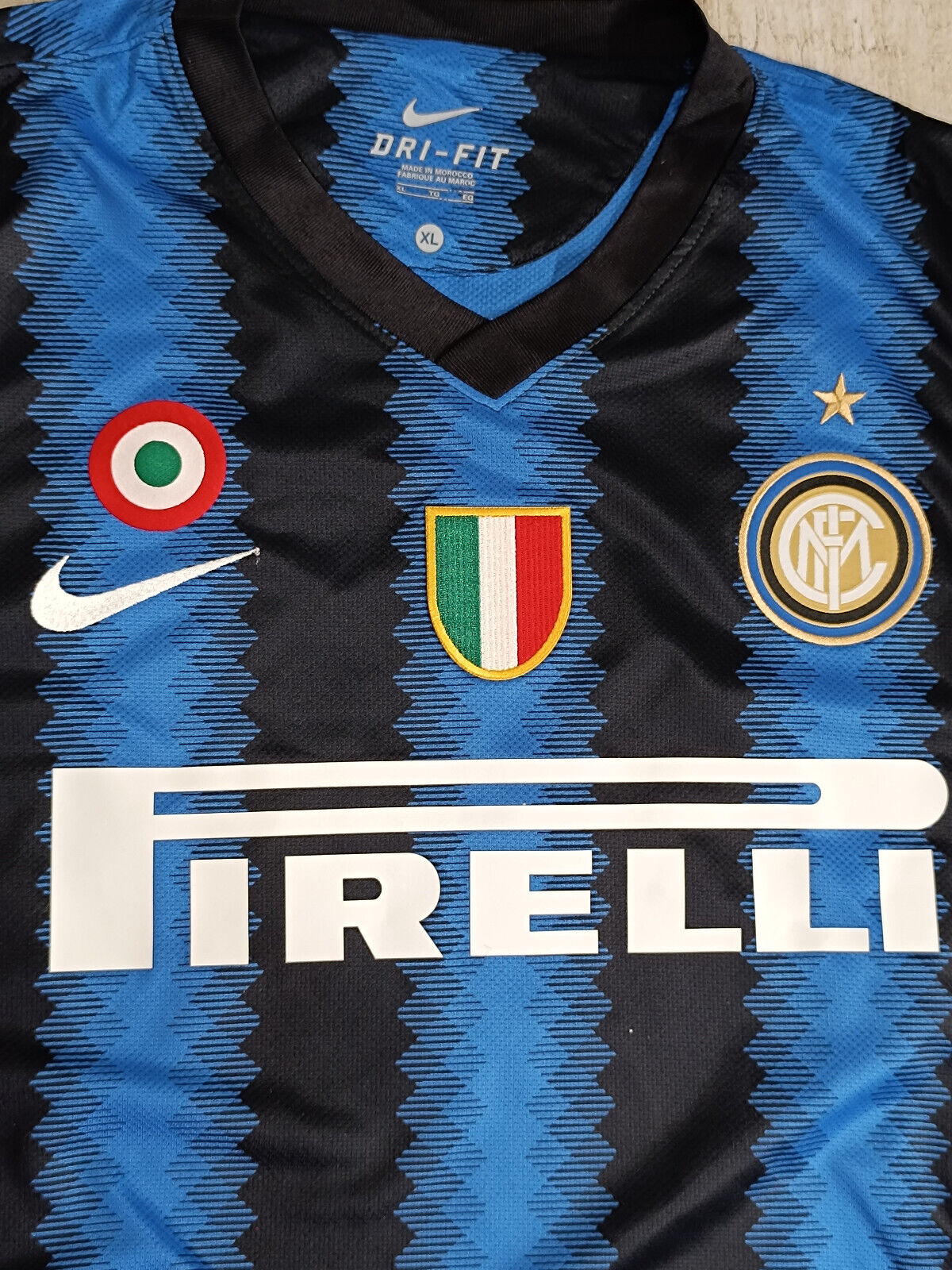 maglia calcio Inter vintage ZANETTI Nike shirt Home Pirelli 2010 2011 jersey XL