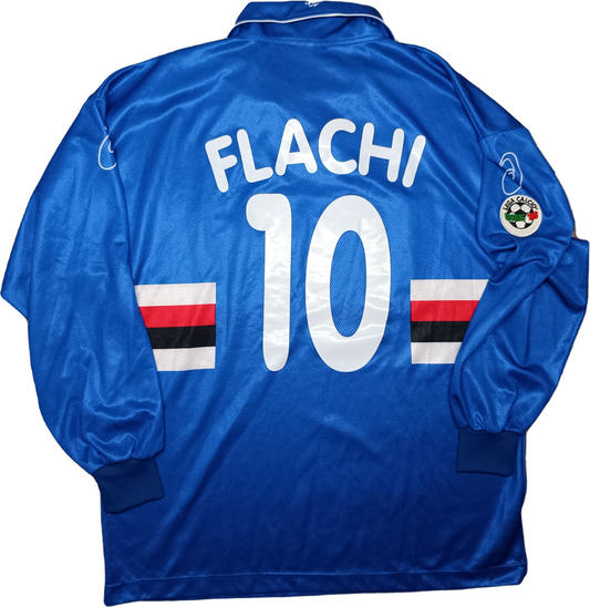 maglia match worn calcio Sampdoria FLACHI 1999 2000 Dreamcast Asics shirt