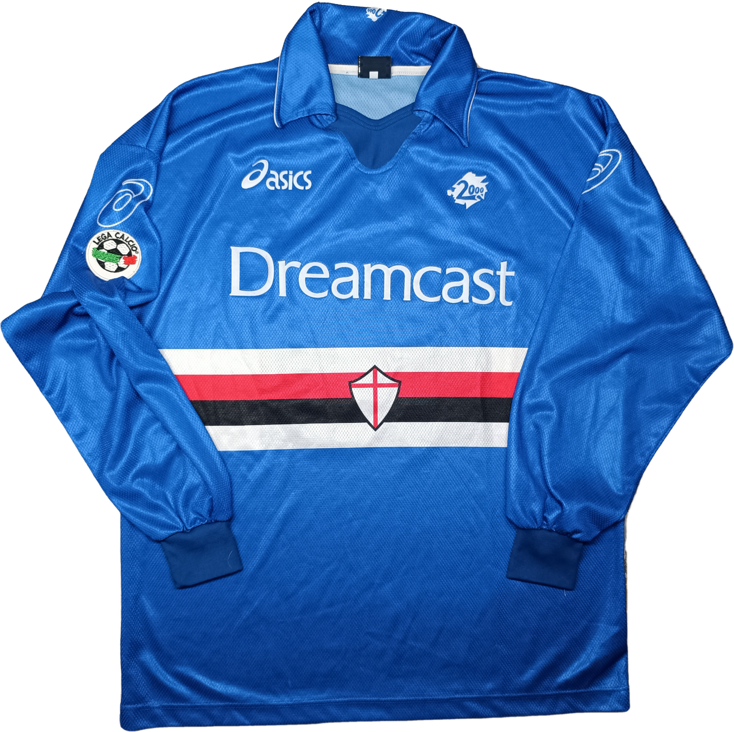 maglia match worn calcio Sampdoria FLACHI 1999 2000 Dreamcast Asics shirt