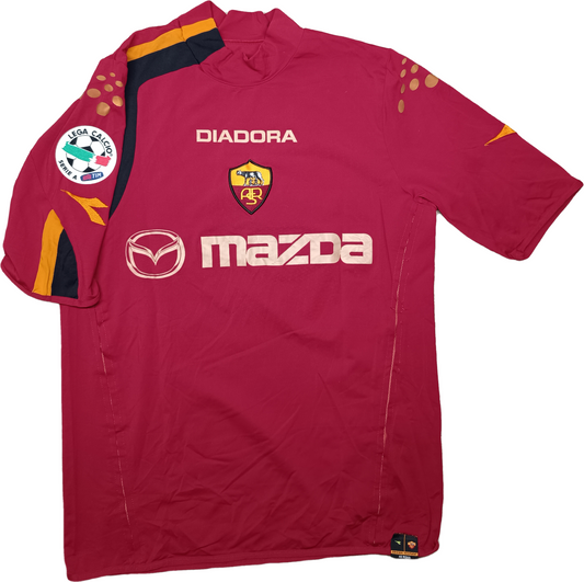 maglia calcio vintage AS Roma Totti 2004 2005 Diadora MAZDA M