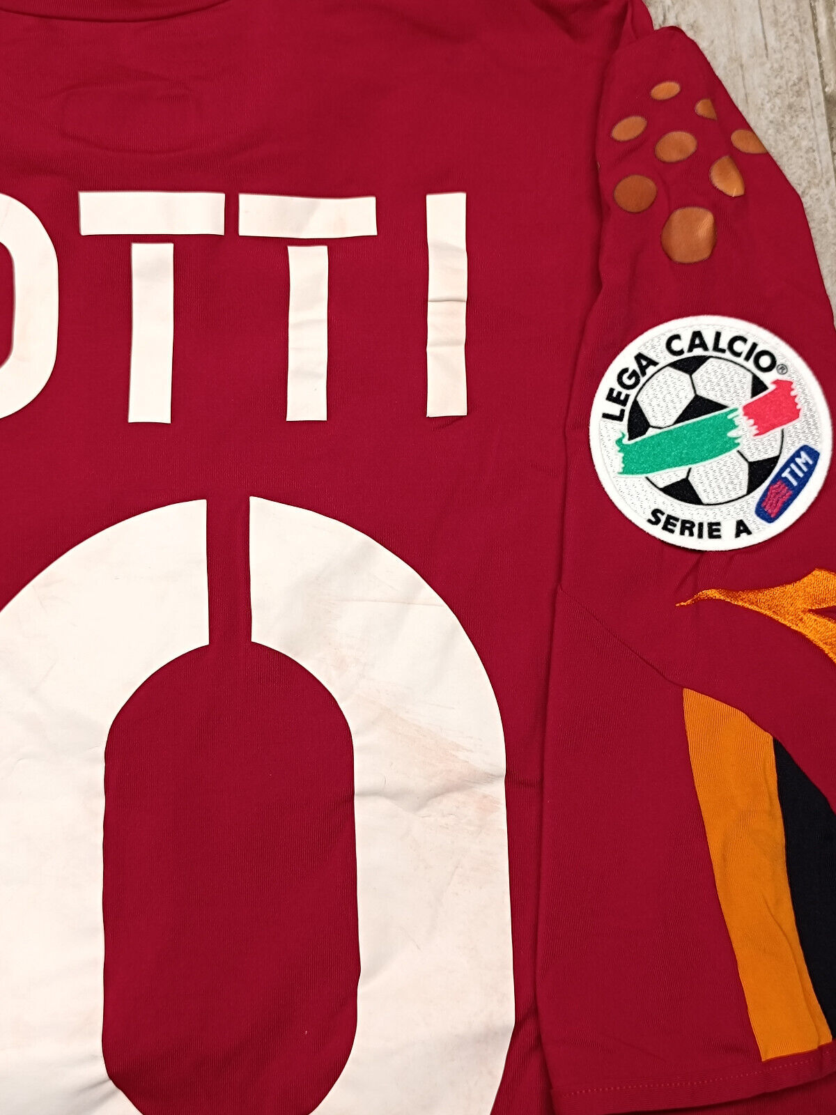 maglia calcio vintage AS Roma Totti 2004 2005 Diadora MAZDA M