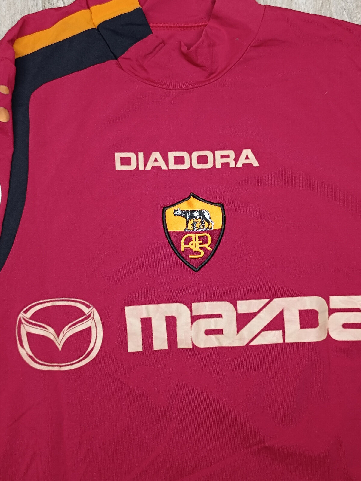 maglia calcio vintage AS Roma Totti 2004 2005 Diadora MAZDA M