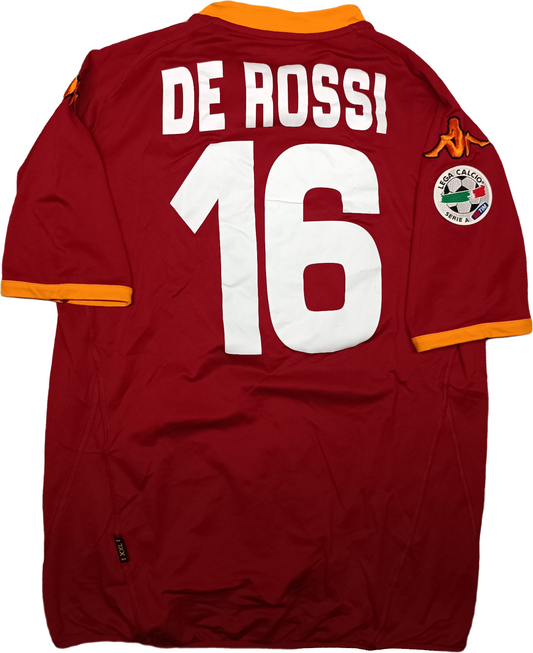 Maglia calcio Roma De Rossi Kappa 2007 2008 Wind Serie A XXL Kombat Home