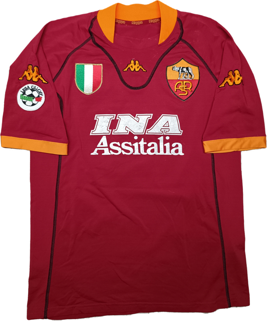 maglia calcio vintage AS Roma TOTTI 2001 2002 Kappa Ina ASSITALIA scudetto L