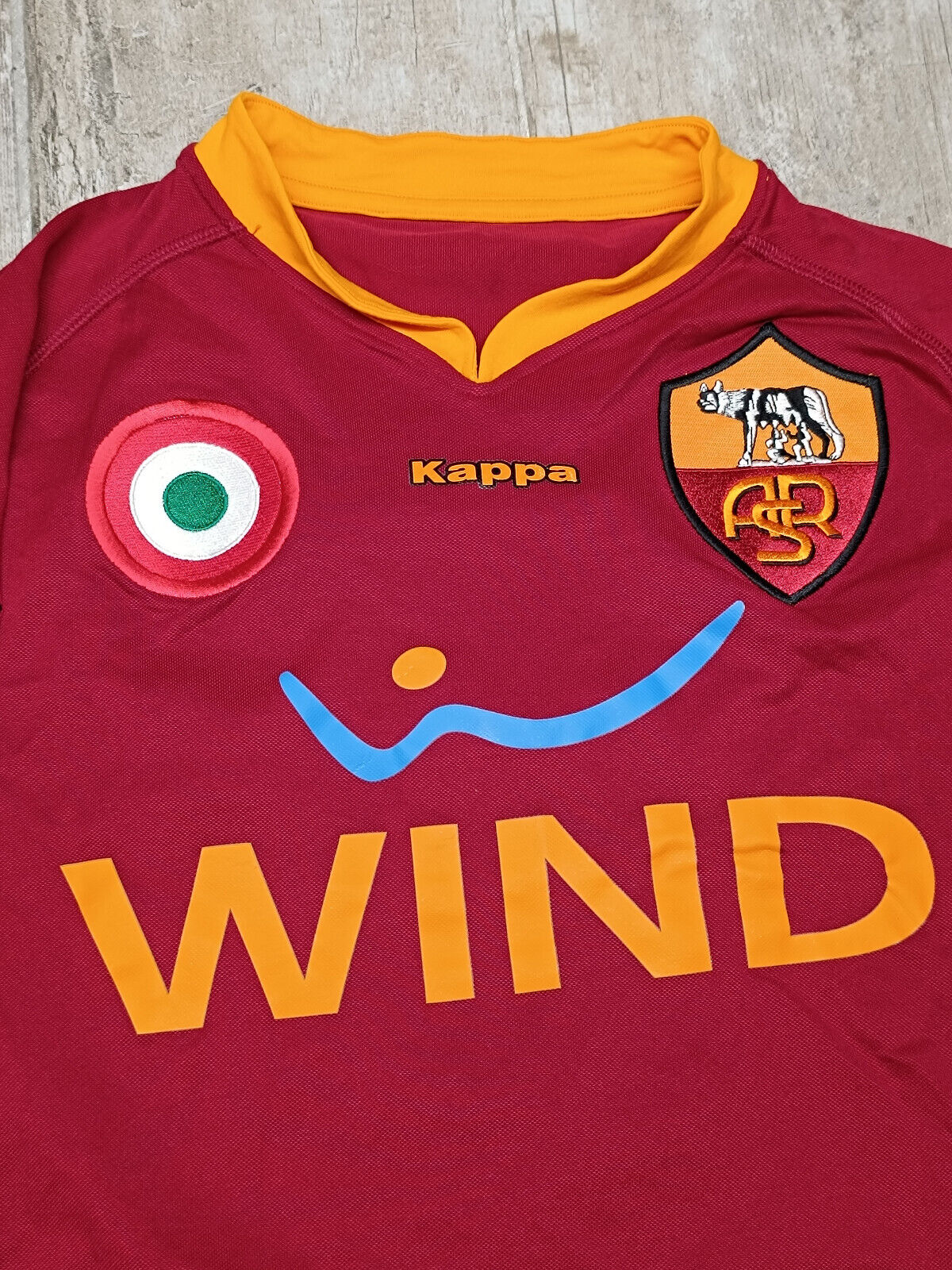 Maglia calcio Roma De Rossi Kappa 2007 2008 Wind Serie A XXL Kombat Home