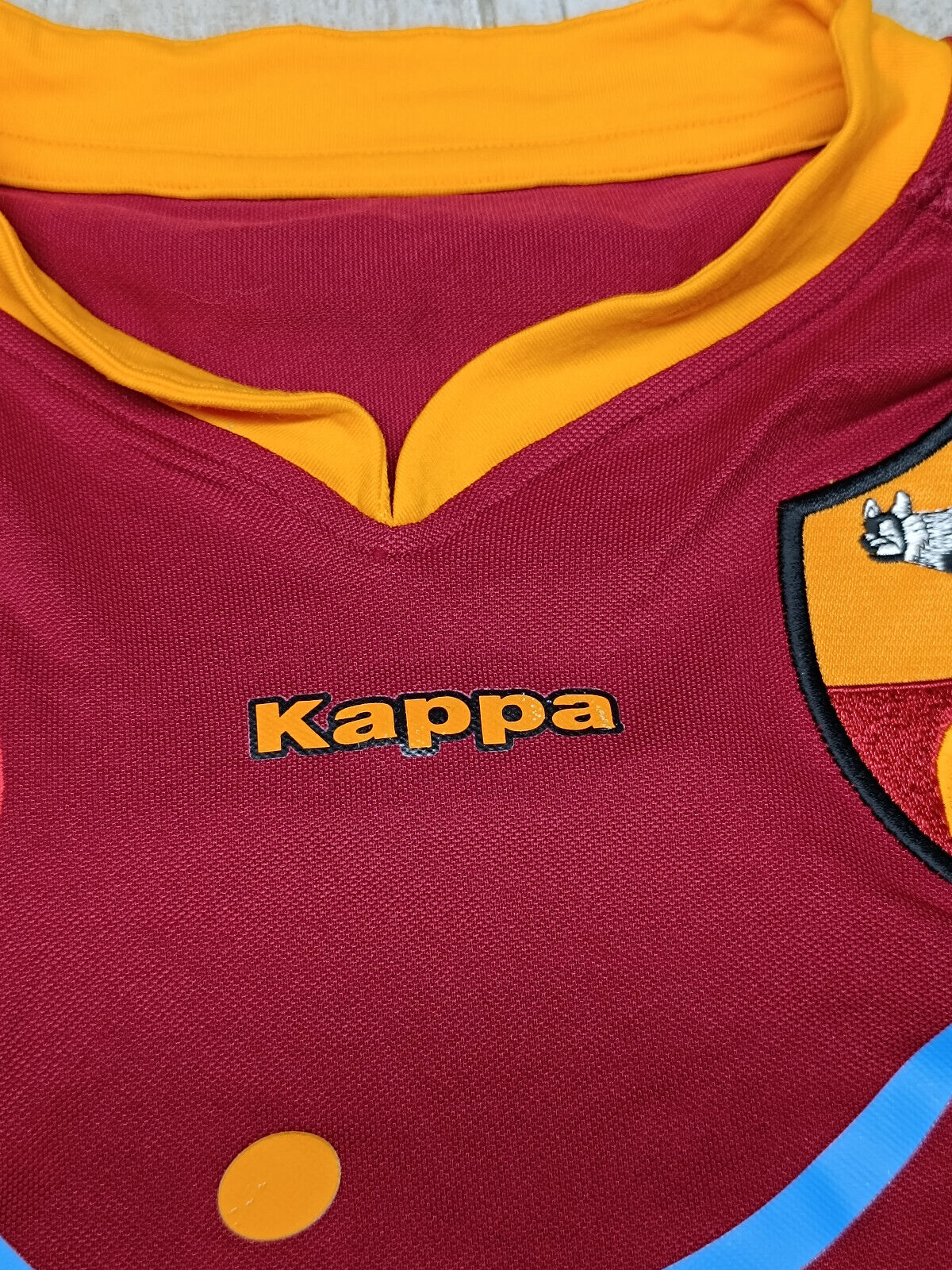 Maglia calcio Roma De Rossi Kappa 2007 2008 Wind Serie A XXL Kombat Home