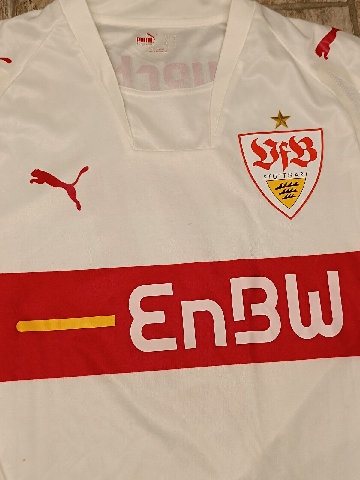 match worn stuttgart 2007 2008 Ewerthon home player Stoccarda PUMA Enwb