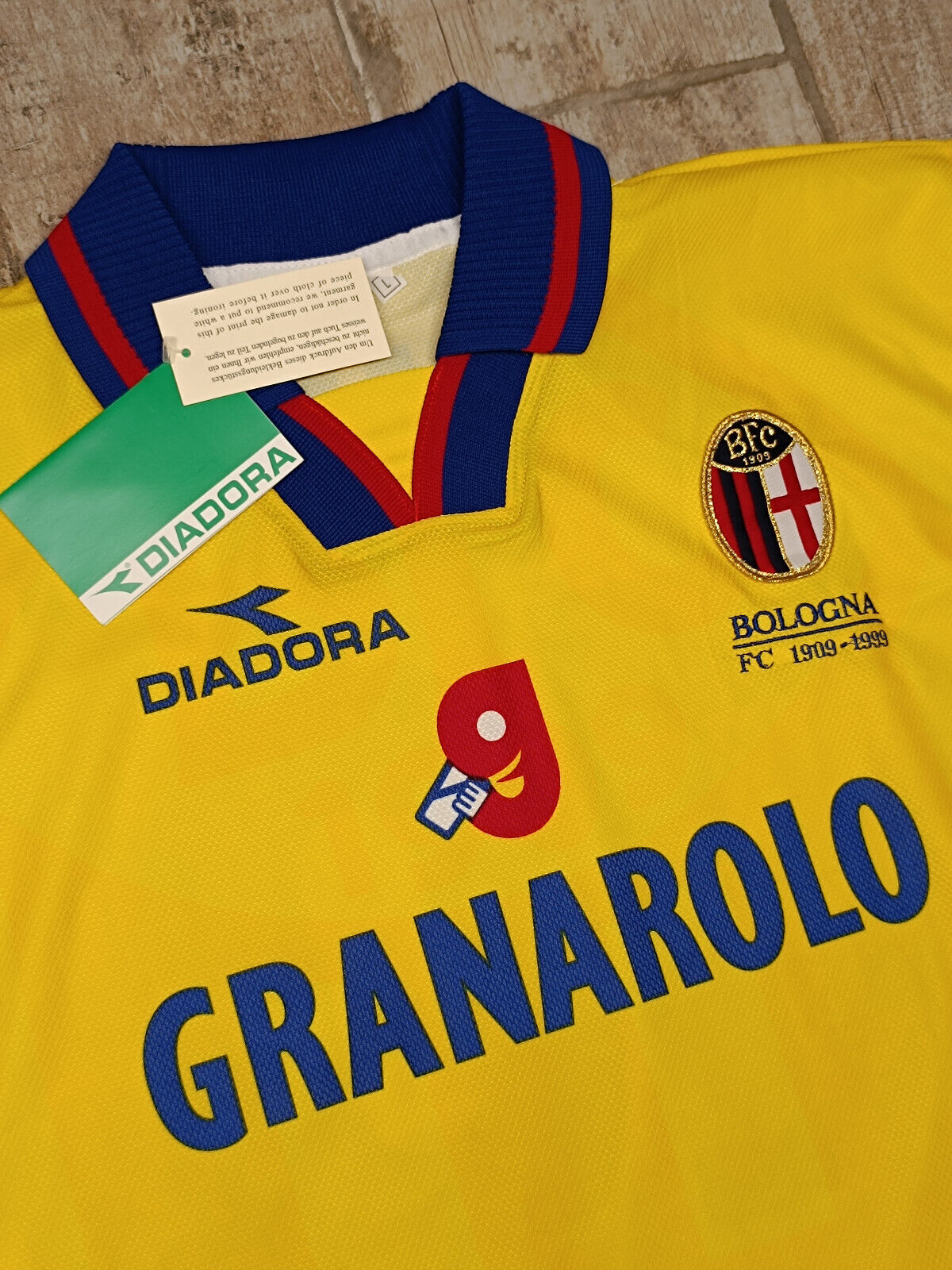 Maglia calcio vintage Bologna SIGNORI centenario Granarolo DIADORA 1999 2000 NEW