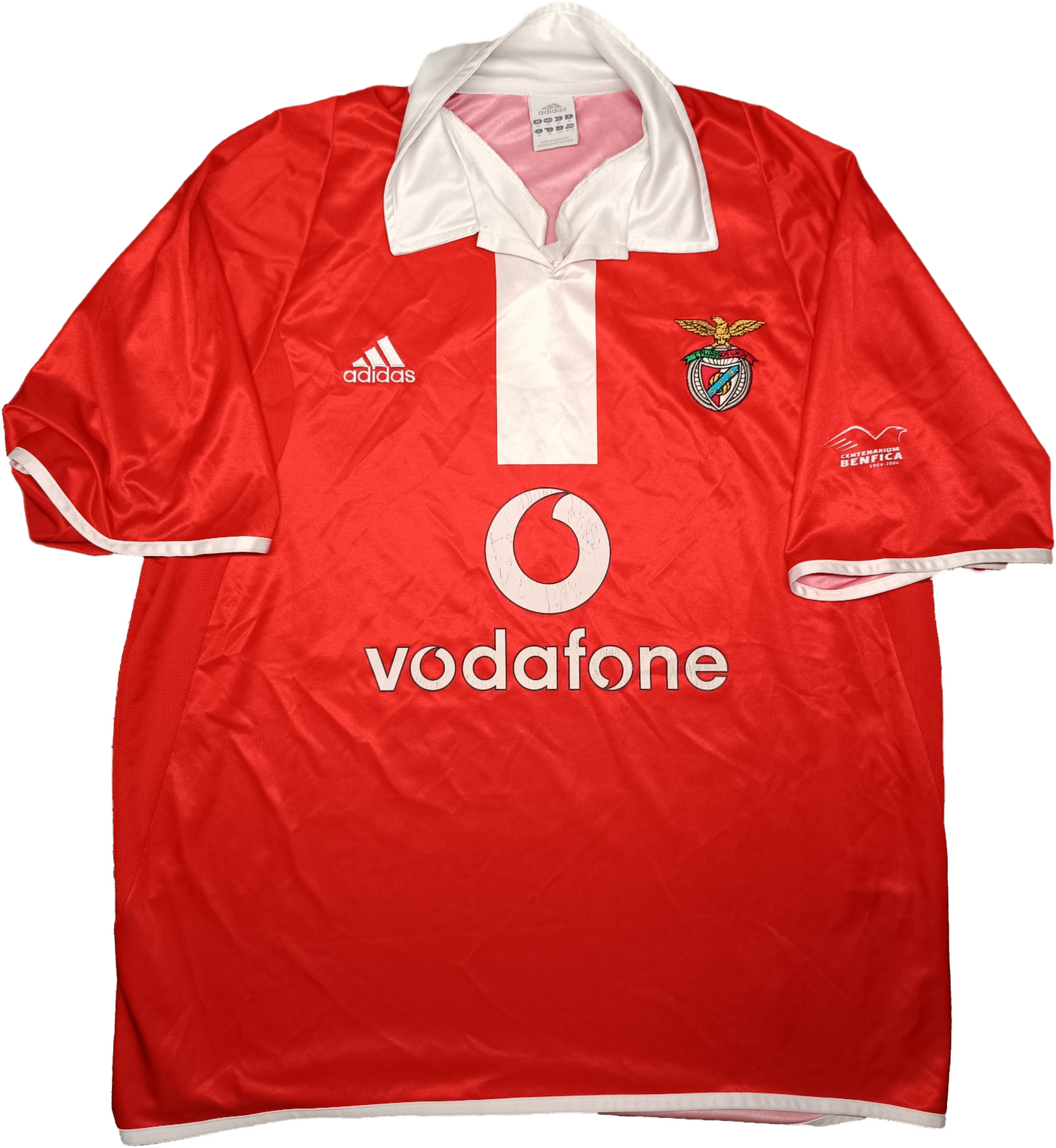 maglia calcio vintage Benfica camiseta Feher Adidas 2003 2004 Vodafone XL