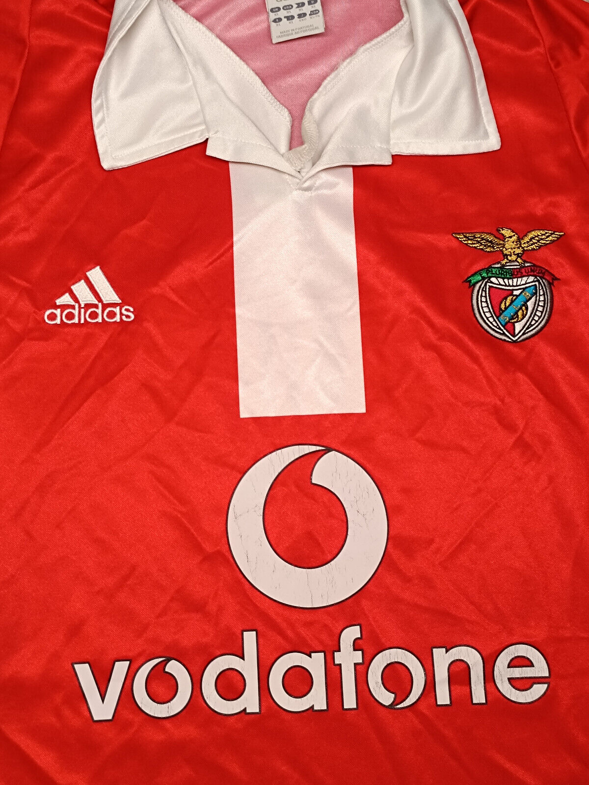 maglia calcio vintage Benfica camiseta Feher Adidas 2003 2004 Vodafone XL