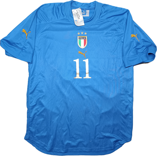 maglia calcio vintage Italia Puma gara player issue CORRADI EURO 2004