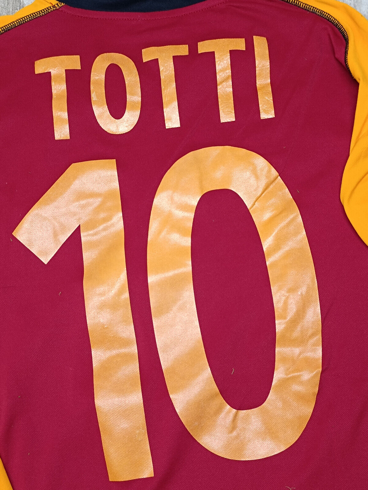 maglia calcio vintage Roma TOTTI 2002 2003 UCL shirt jersey Mazda XL