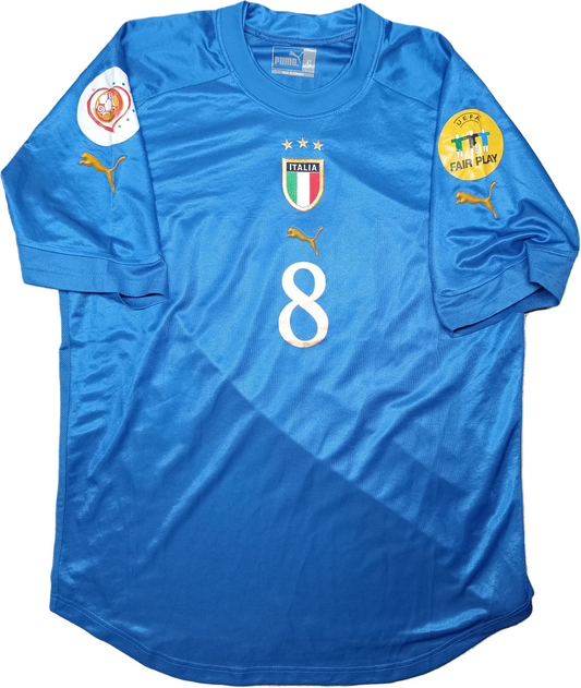 maglia calcio vintage Italia Puma gara player issue GATTUSO EURO 2004