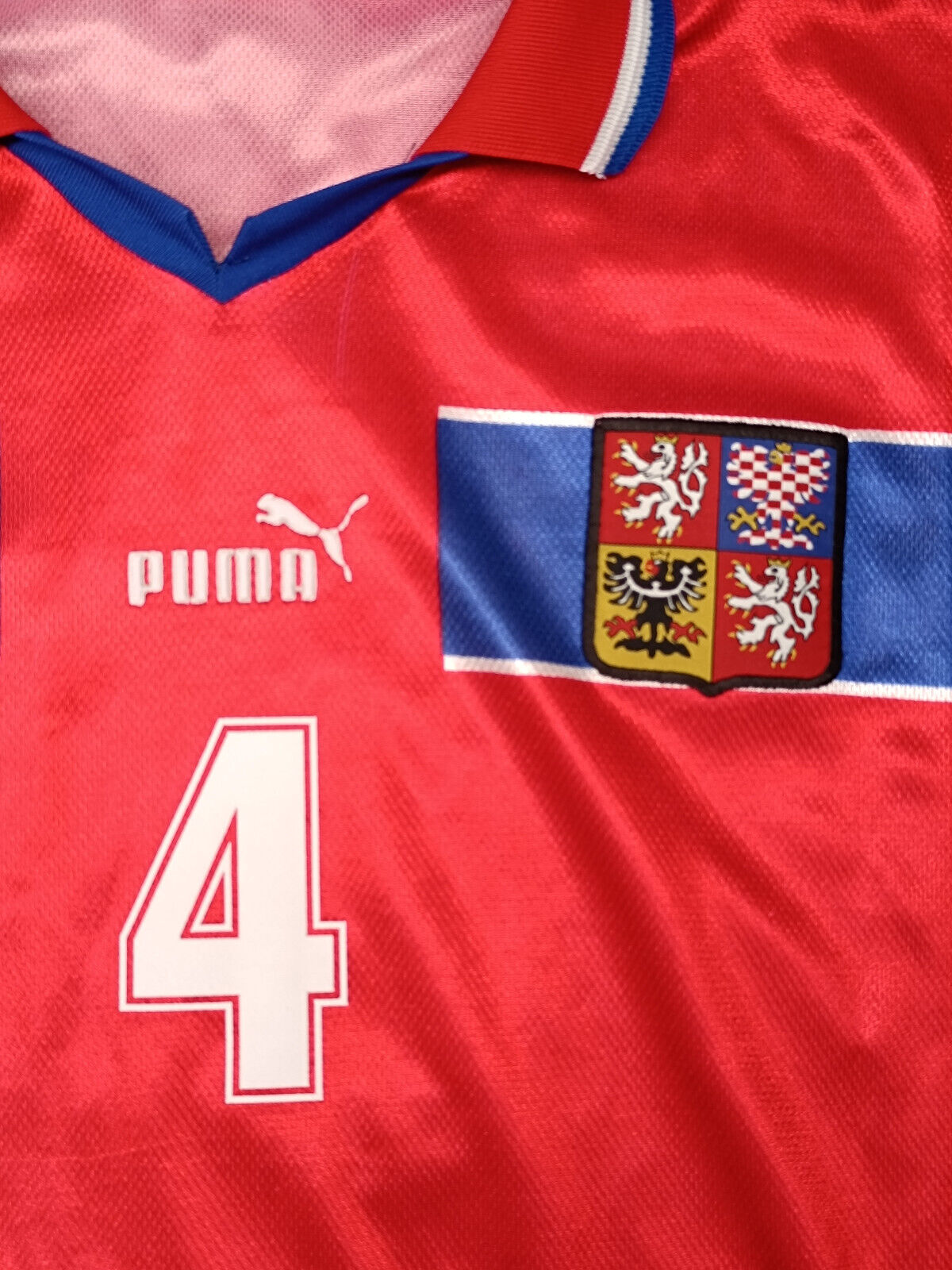 maglia Czech Republic Euro 1998 NEDVED PLAYER Puma XL vintage shirt NO THAI