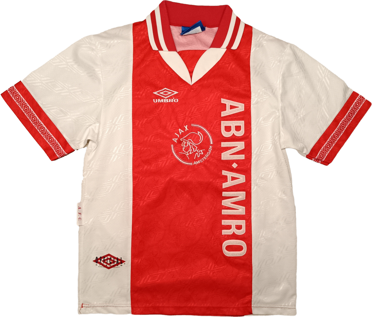 maglia calcio vintage Ajax DAVIDS 1994 1995 Umbro ABN AMRO home shirt S