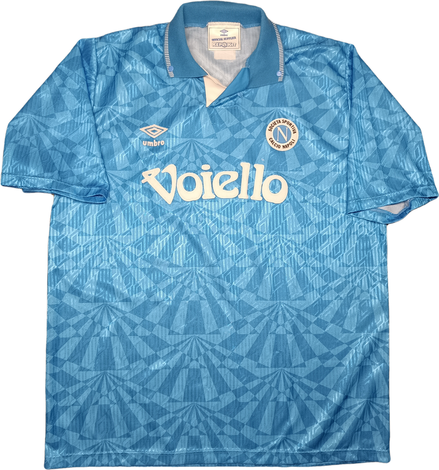 maglia calcio Napoli Voiello Umbro Zola 1992 1993 home shirt vintage XL