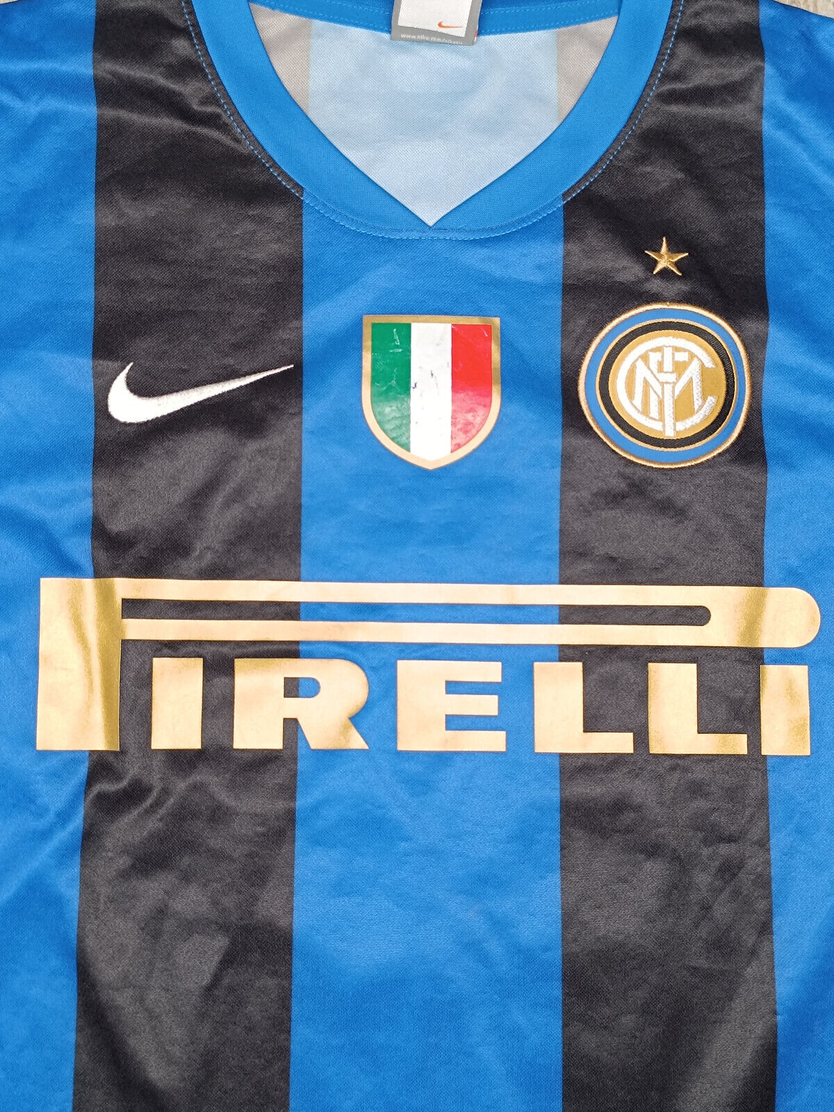 maglia calcio Inter vintage CAMPIONI Pirelli 2008 2009 ORIGINALE jersey shirt M