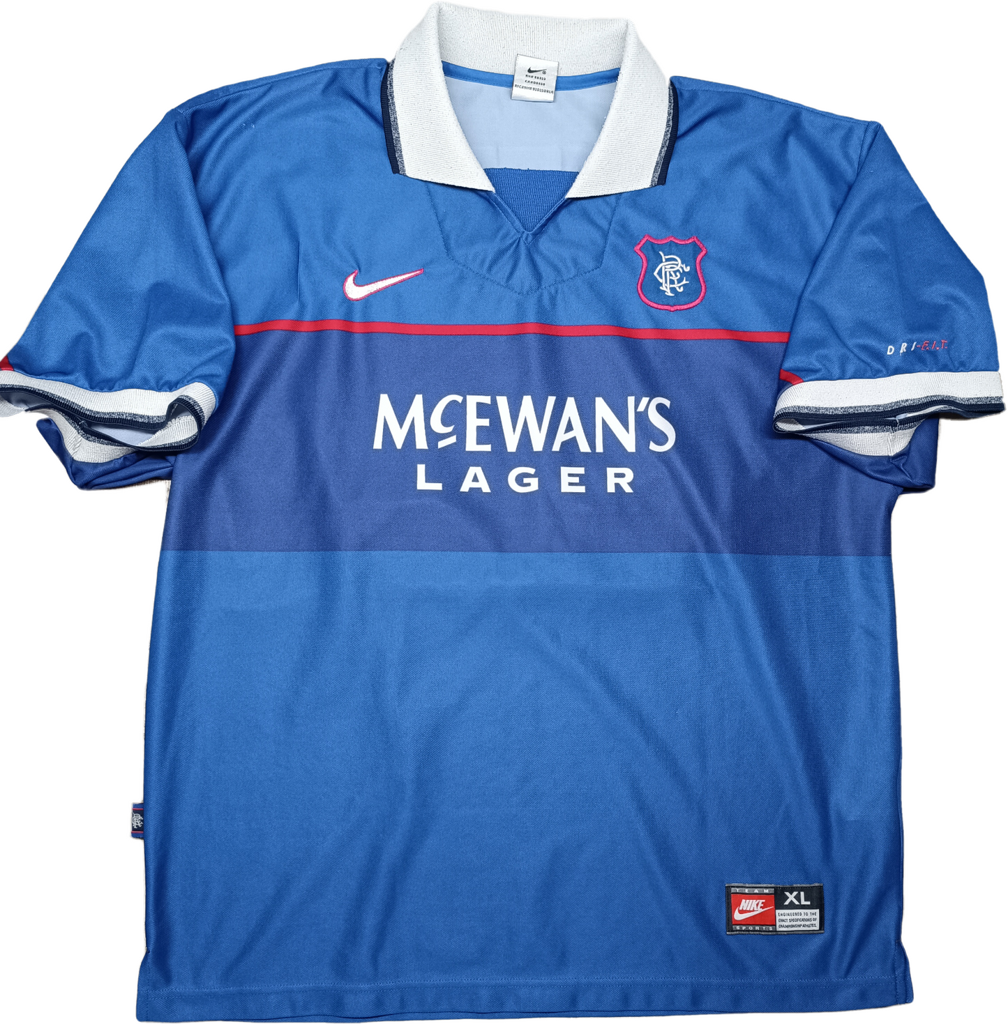 maglia calcio vintage Rangers football shirt GATTUSO NIKE 1998 McEWAN'S XL