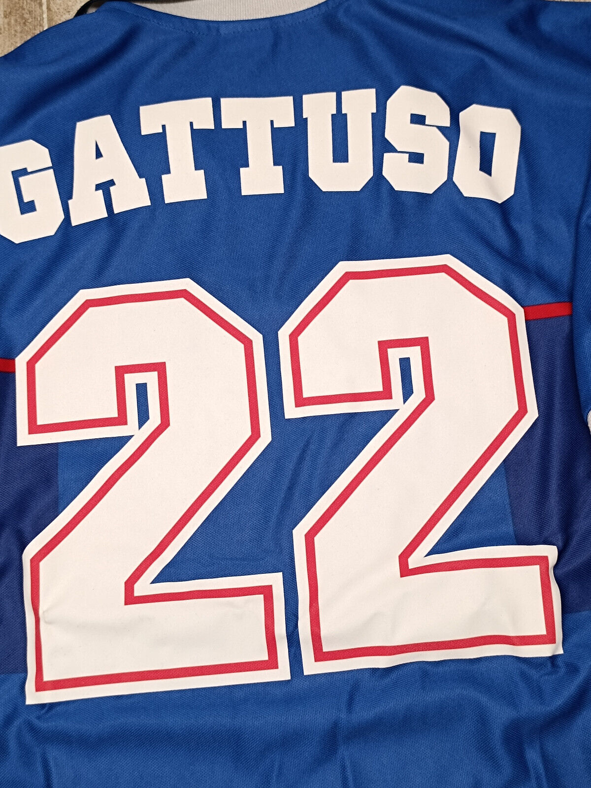 maglia calcio vintage Rangers football shirt GATTUSO NIKE 1998 McEWAN'S XL