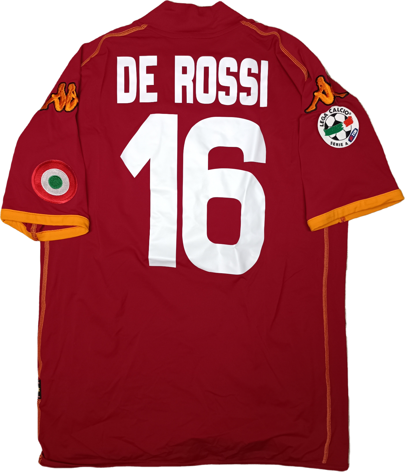 maglia calcio vintage AS Roma De Rossi 2008 2009 Serie A kappa Wind M