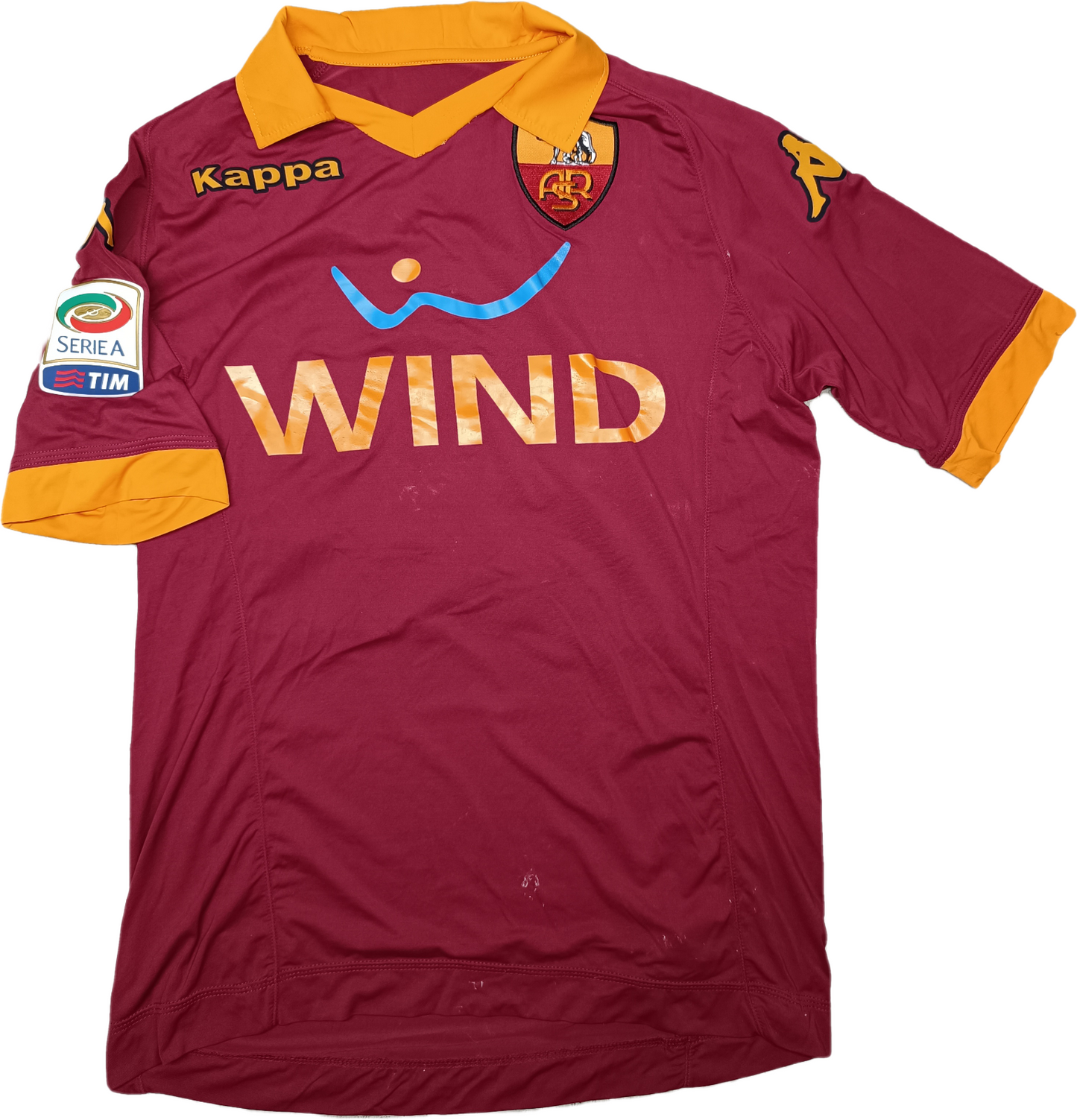 maglia calcio vintage AS Roma PERROTTA #20 2012 2013 Serie A kappa Wind M