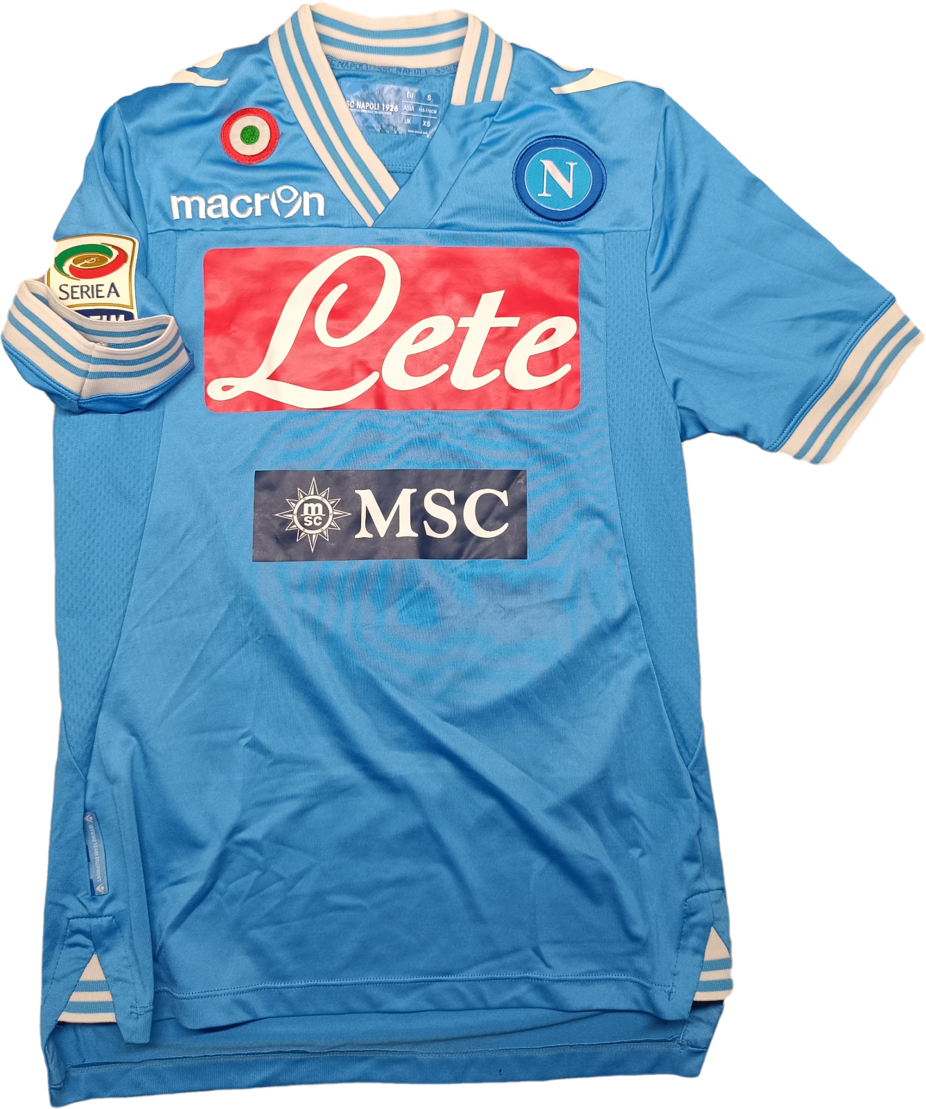 maglia calcio vintage Napoli CAVANI home 2012 2013 shirt Jersey Macron S Lete