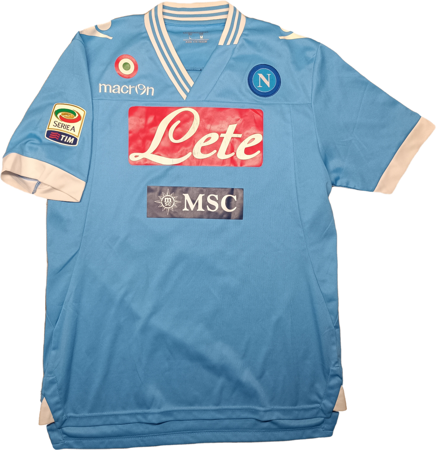 maglia calcio vintage Napoli Cavani home 2012 2013 shirt Jersey Macron L Lete