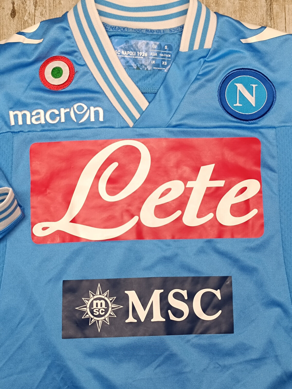 maglia calcio vintage Napoli CAVANI home 2012 2013 shirt Jersey Macron S Lete