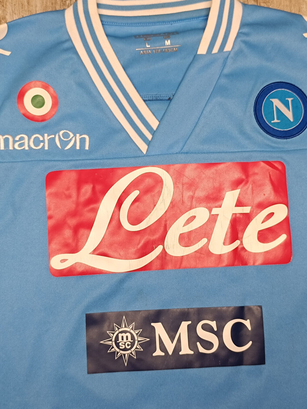 maglia calcio vintage Napoli Cavani home 2012 2013 shirt Jersey Macron L Lete