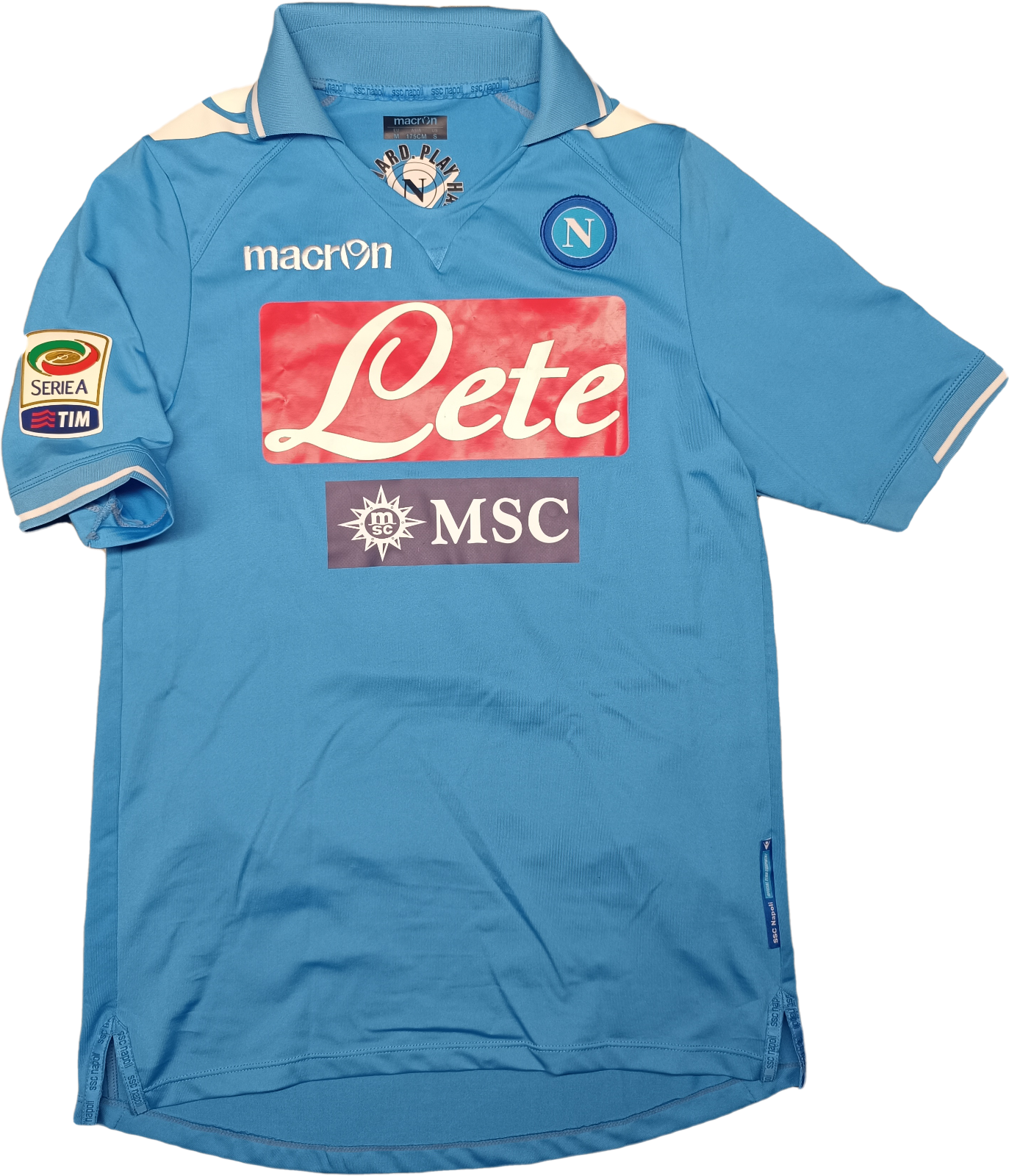 maglia calcio vintage Napoli Cavani home 2011 2012 shirt Jersey Macron M Lete