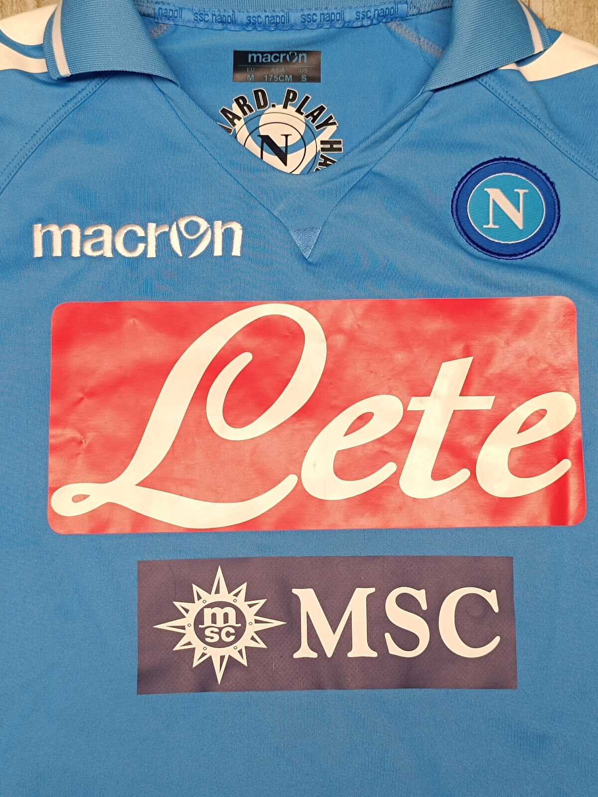 maglia calcio vintage Napoli Cavani home 2011 2012 shirt Jersey Macron M Lete