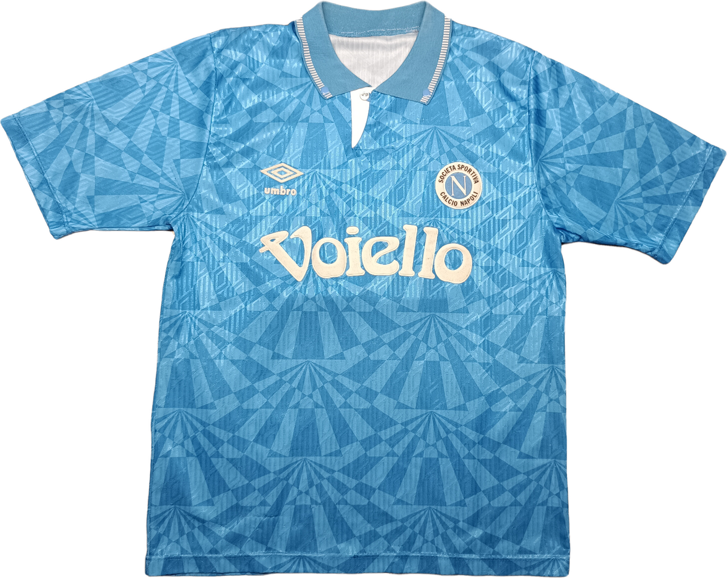 maglia calcio Napoli Voiello Umbro Zola 1992 1993 home shirt vintage S